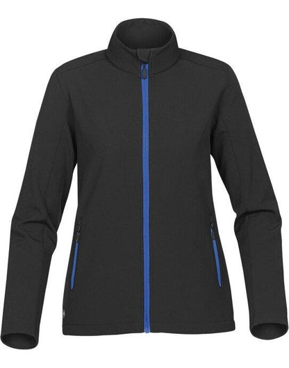 Stormtech Womens Orbiter Softshell - Black/ Azure Blue