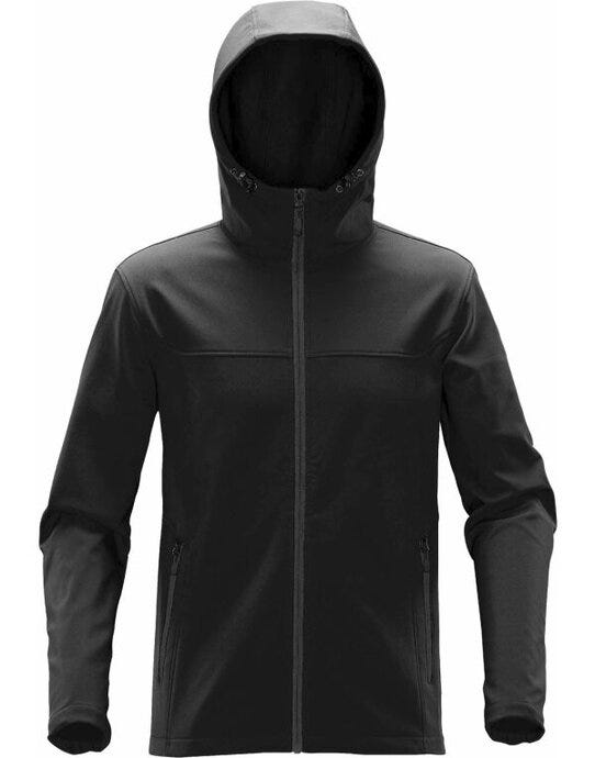 Stormtech Men's Orbiter Softshell Hoody - Black/Dolphin
