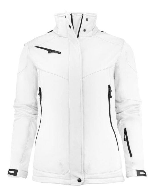 Printer Essentials Printer Ladies Skeleton Softshell Jacket - White