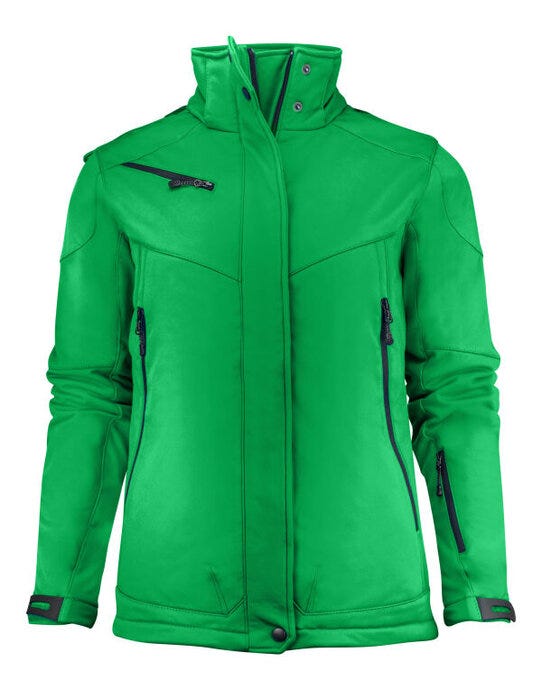 Printer Essentials Printer Ladies Skeleton Softshell Jacket - Fresh Green