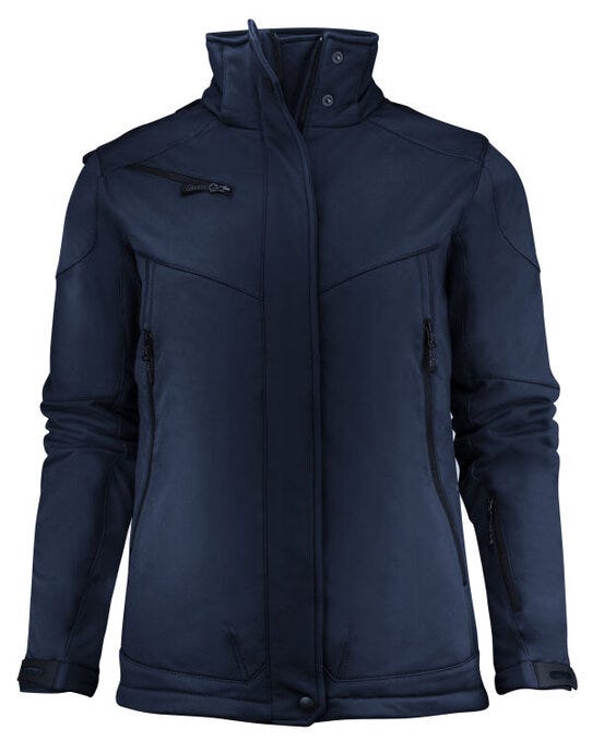 Printer Essentials Printer Ladies Skeleton Softshell Jacket - Dark Navy