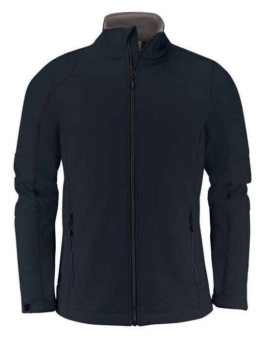 Printer Essentials Printer Mens Trial Softshell Jacket - Dark Navy