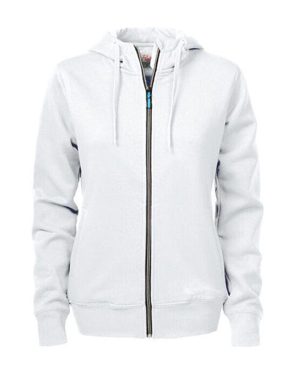 Printer Essentials Printer Ladies Overhead Full Zip Hoody - White