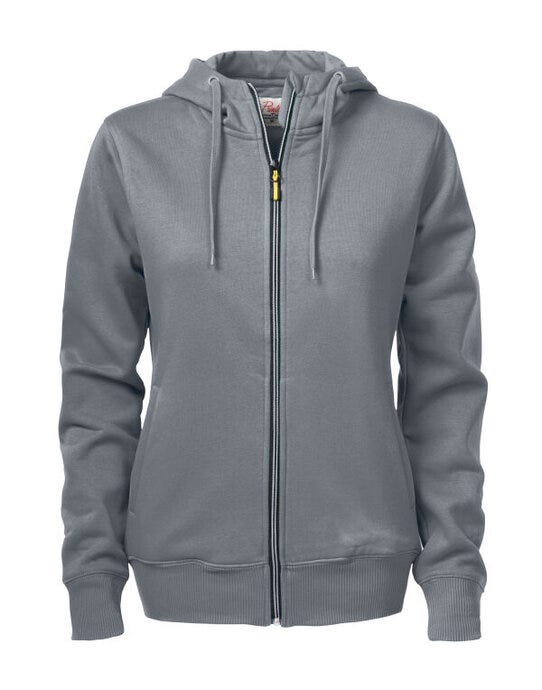 Printer Essentials Printer Ladies Overhead Full Zip Hoody - Steel Grey