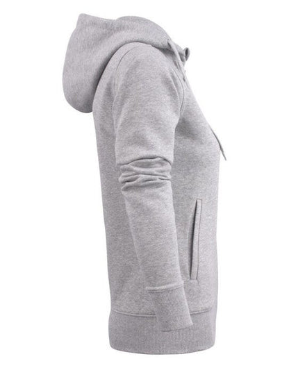 Printer Essentials Printer Ladies Overhead Full Zip Hoody - Grey Melange