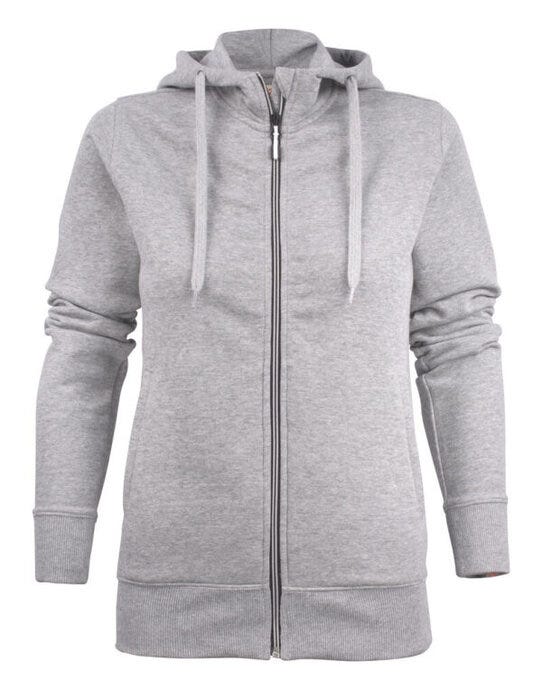 Printer Essentials Printer Ladies Overhead Full Zip Hoody - Grey Melange