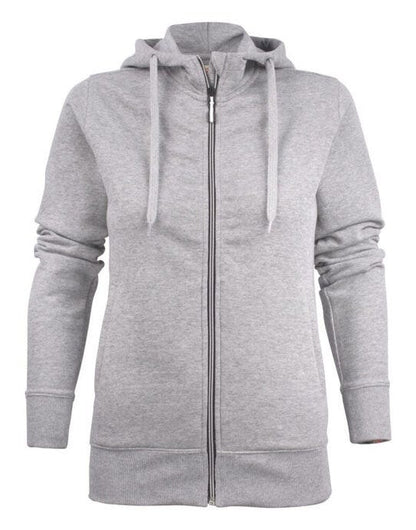 Printer Essentials Printer Ladies Overhead Full Zip Hoody - Grey Melange