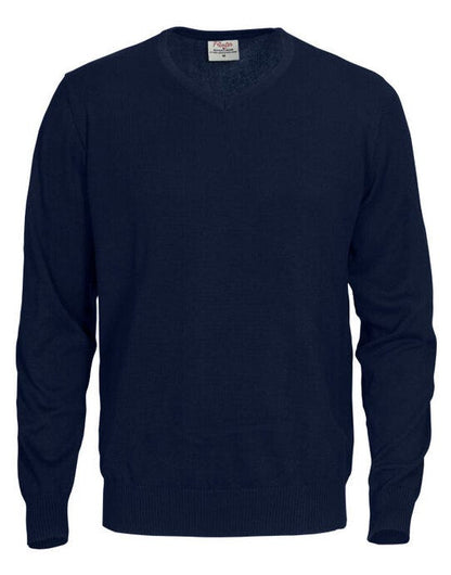 Printer Essentials Printer Forehand Knitted V Neck Sweater - Navy