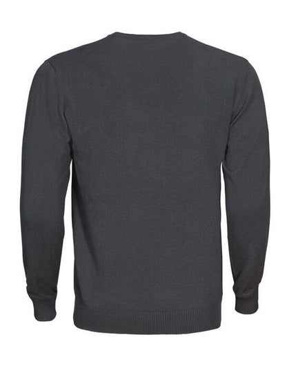 Printer Essentials Printer Forehand Knitted V Neck Sweater - Steel Grey