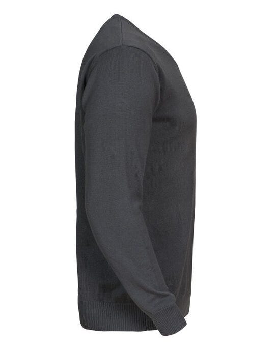 Printer Essentials Printer Forehand Knitted V Neck Sweater - Steel Grey