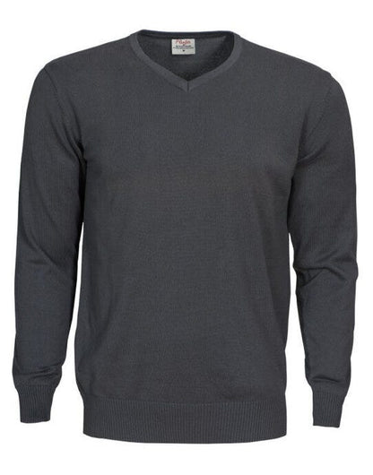 Printer Essentials Printer Forehand Knitted V Neck Sweater - Steel Grey