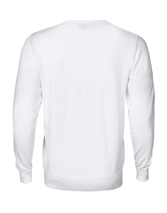 Printer Essentials Printer Forehand Knitted V Neck Sweater - White