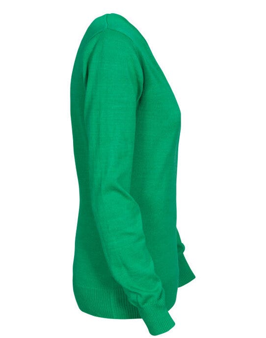 Printer Essentials Printer Ladies Forehand Knitted V Neck - Fresh Green
