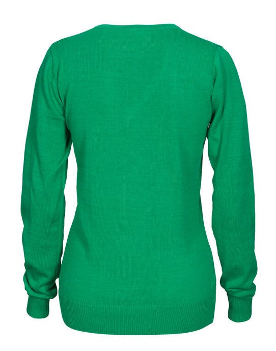 Printer Essentials Printer Ladies Forehand Knitted V Neck - Fresh Green