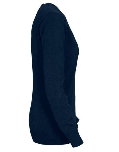 Printer Essentials Printer Ladies Forehand Knitted V Neck - Navy