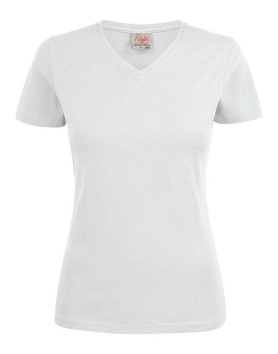 Printer Essentials Printer Ladies Heavy V T-Shirt - White