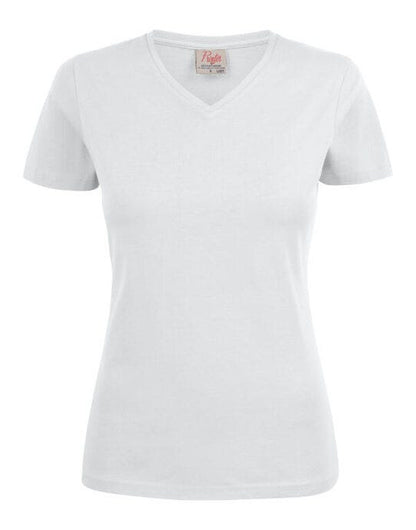 Printer Essentials Printer Ladies Heavy V T-Shirt - White