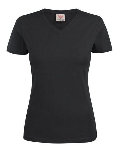 Printer Essentials Printer Ladies Heavy V T-Shirt - Black