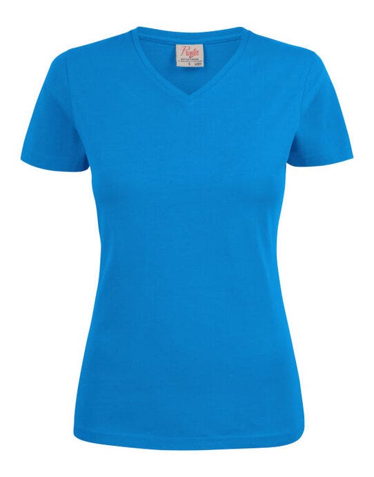 Printer Essentials Printer Ladies Heavy V T-Shirt - Ocean Blue