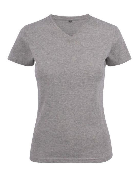 Printer Essentials Printer Ladies Heavy V T-Shirt - Grey Melange