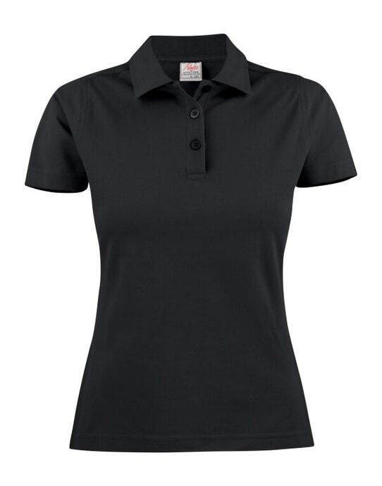 Printer Essentials Printer Ladies Pique Surf Polo - Black