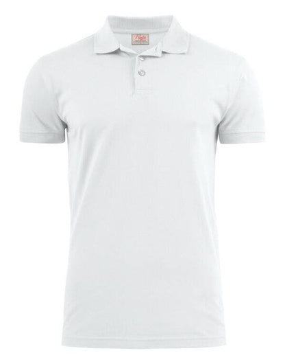 Printer Essentials Printer Mens Surf Stretch Polo - White