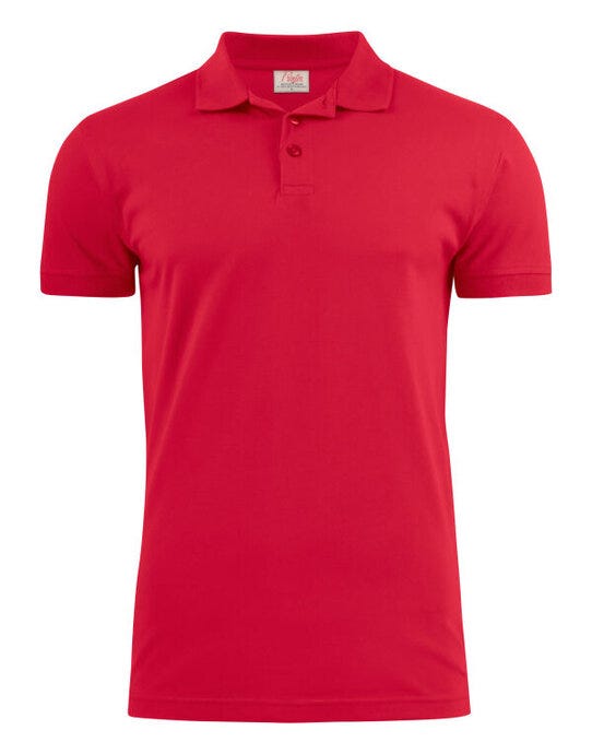 Printer Essentials Printer Mens Surf Stretch Polo - Red