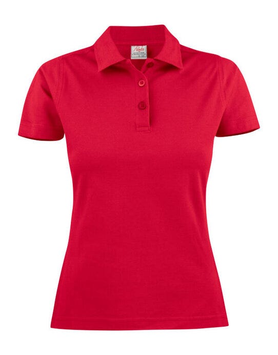 Printer Essentials Printer Ladies Surf Light Polo - Red