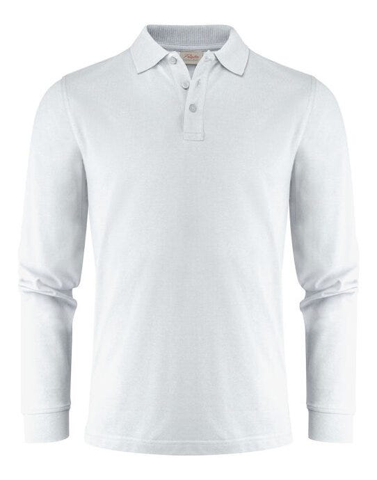 Printer Essentials Printer Mens Surf Pro LS Polo - White