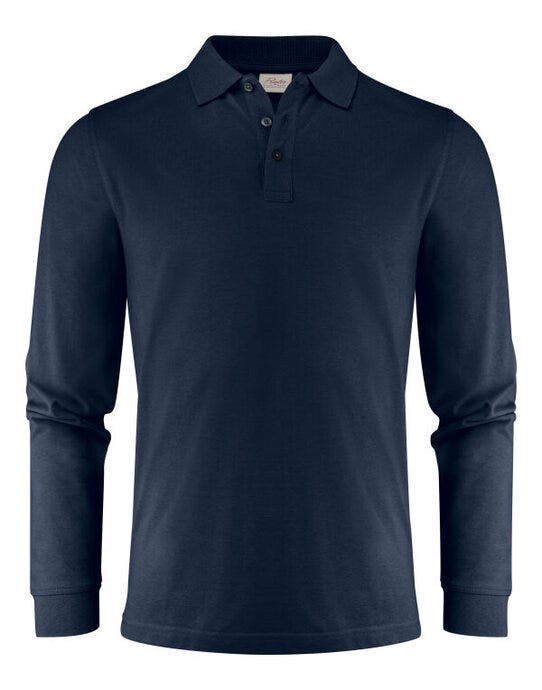 Printer Essentials Printer Mens Surf Pro LS Polo - Navy