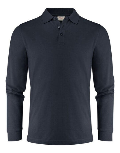 Printer Essentials Printer Mens Surf Pro LS Polo - Dark Navy