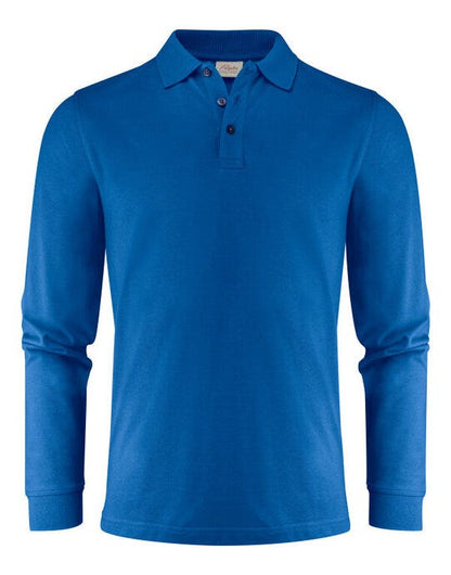 Printer Essentials Printer Mens Surf Pro LS Polo - Ocean Blue