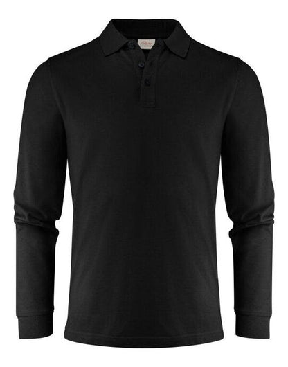 Printer Essentials Printer Mens Surf Pro LS Polo - Black