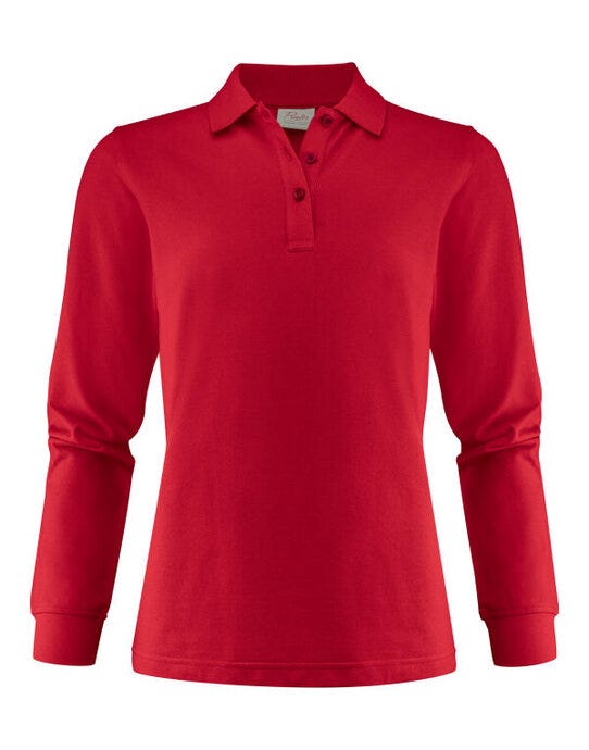 Printer Essentials Printer Ladies Surf Pro LS Polo - Red