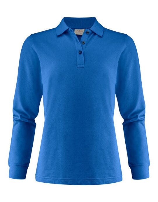 Printer Essentials Printer Ladies Surf Pro LS Polo - Ocean Blue