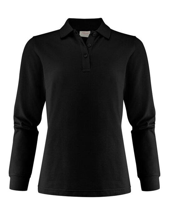 Printer Essentials Printer Ladies Surf Pro LS Polo - Black