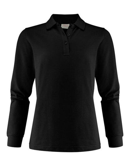 Printer Essentials Printer Ladies Surf Pro LS Polo - Black