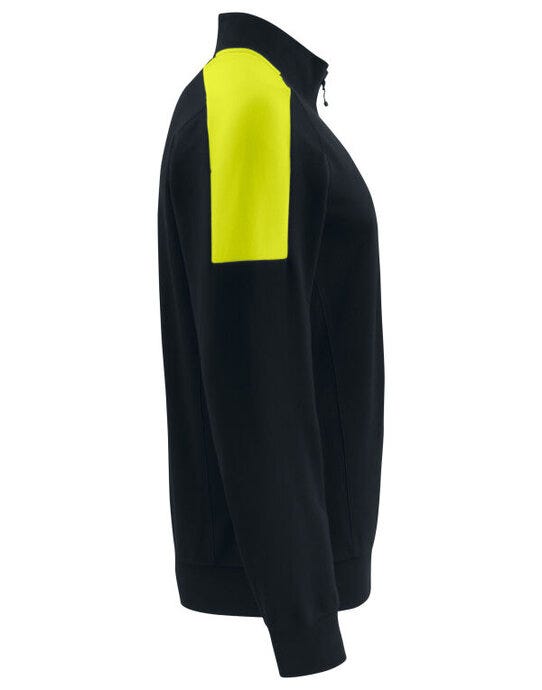 Pro-Job ProJob Prio 2128 1/2 Zip Sweatshirt - Black/Yellow