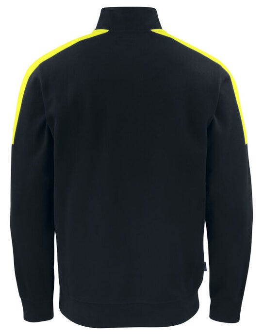 Pro-Job ProJob Prio 2128 1/2 Zip Sweatshirt - Black/Yellow