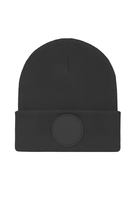 Circular Patch Beanie - Graphite Grey
