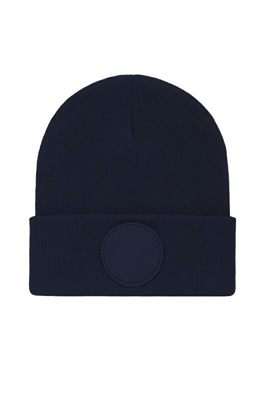 Circular Patch Beanie - Navy