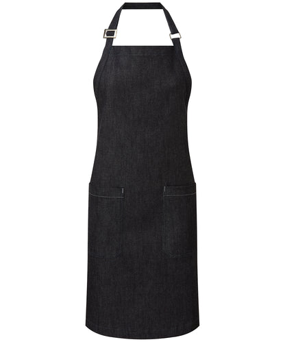 Cotton denim bib apron, organic and Fairtrade certified PR113