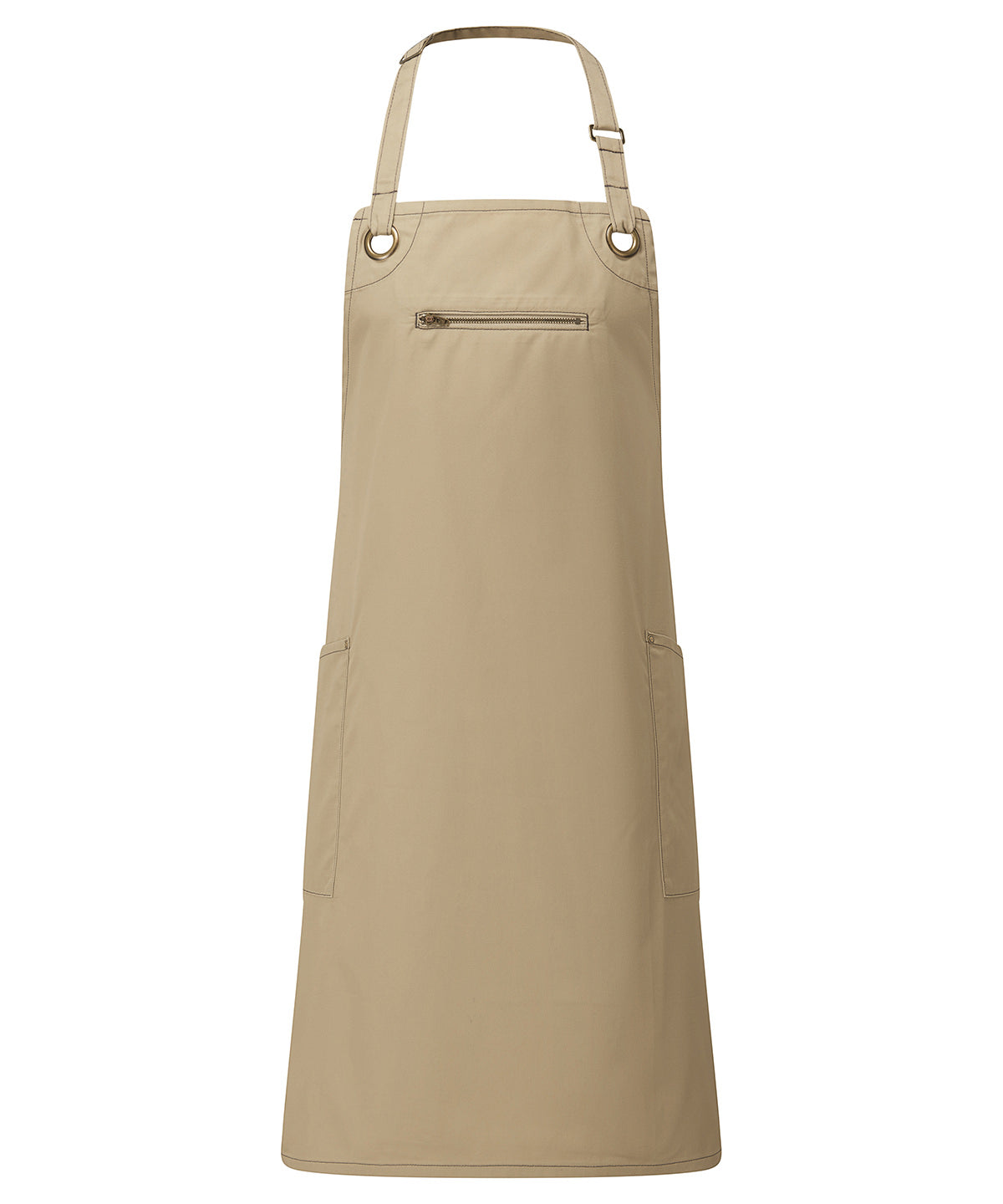 Barley' contrast stitch sustainable bib apron PR121