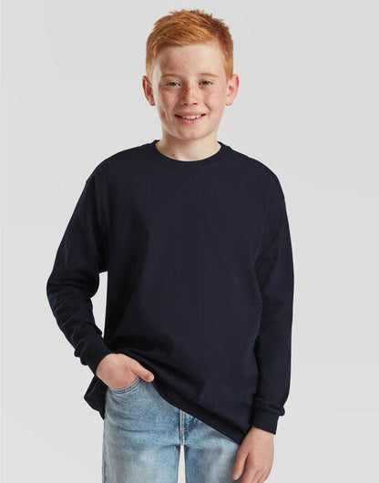 Fruit Of The Loom FOTL Kids Valueweight Long Sleeve T