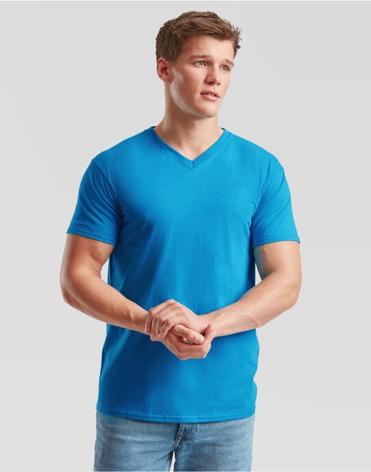 Fruit Of The Loom FOTL Mens Valueweight V-Neck T