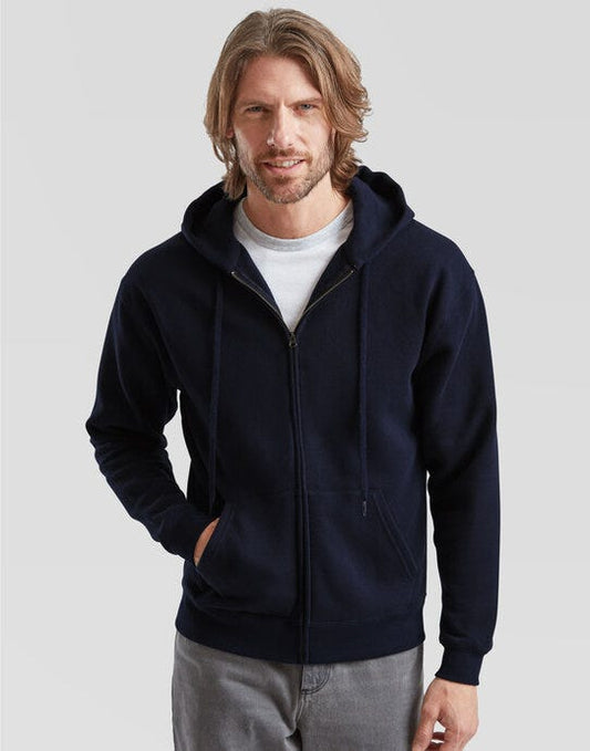 Fruit Of The Loom FOTL Mens Premium Hooded Sweat Jkt
