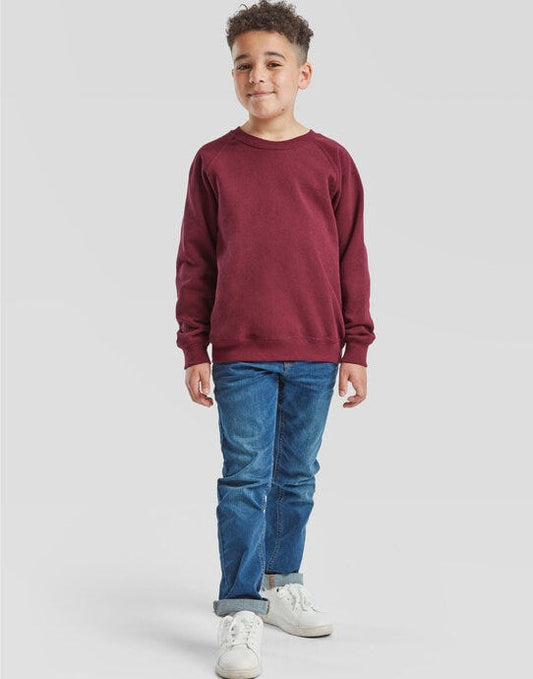 Fruit Of The Loom FOTL Kids Classic Raglan Sweat