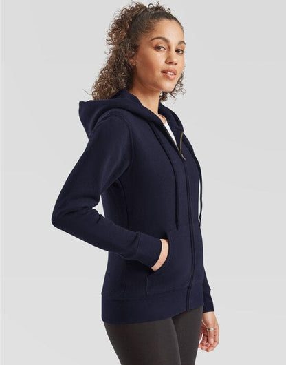 Fruit Of The Loom FOTL Ladies Premium Hooded Sweat Jkt