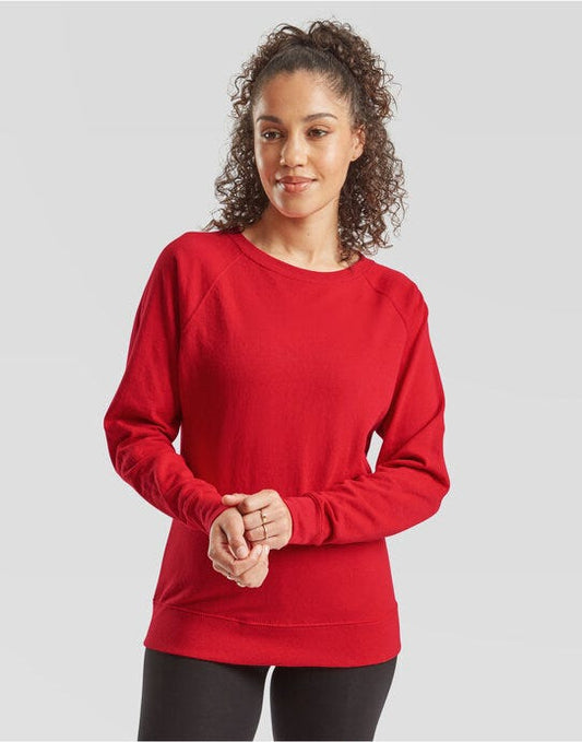 Fruit Of The Loom FOTL Ladies Lightweight Raglan Sweat