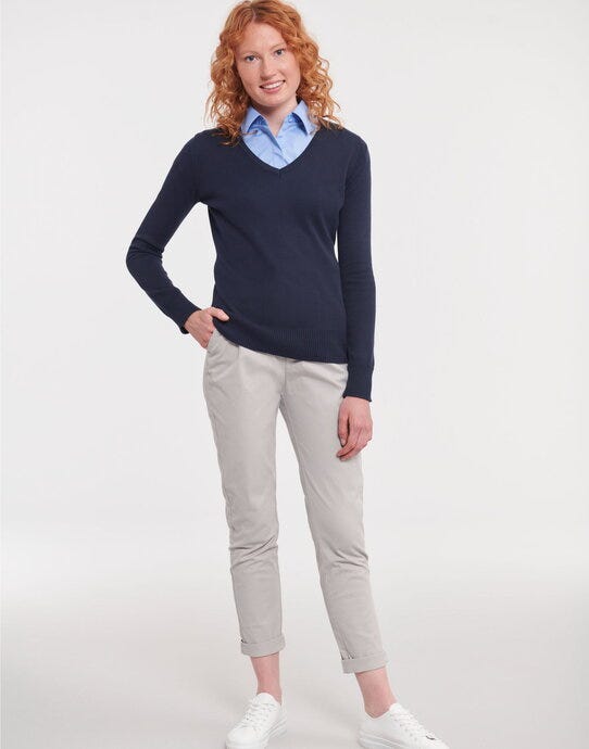 Russell Athletic Collection Russell Collection Ladies VNeck Pullover